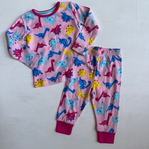 St. Bernard for Dunnes Pink Dinosaur Print Pajama Set 6-12 Months